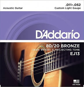 D`ADDARIO EJ13 Струны для акустической гитары 11-52