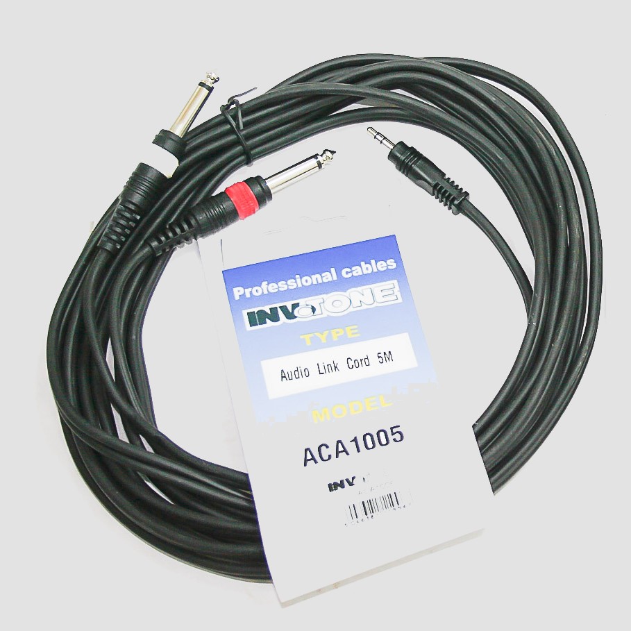 INVOTONE ACA1005 Кабель 2x6.3мм - 3,5мм,  5м