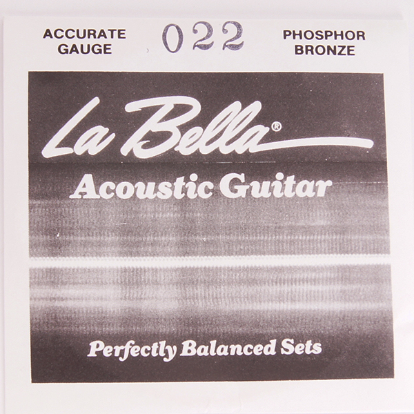 LA BELLA PW022 Отдельная струна, 022, фосфорная бронза