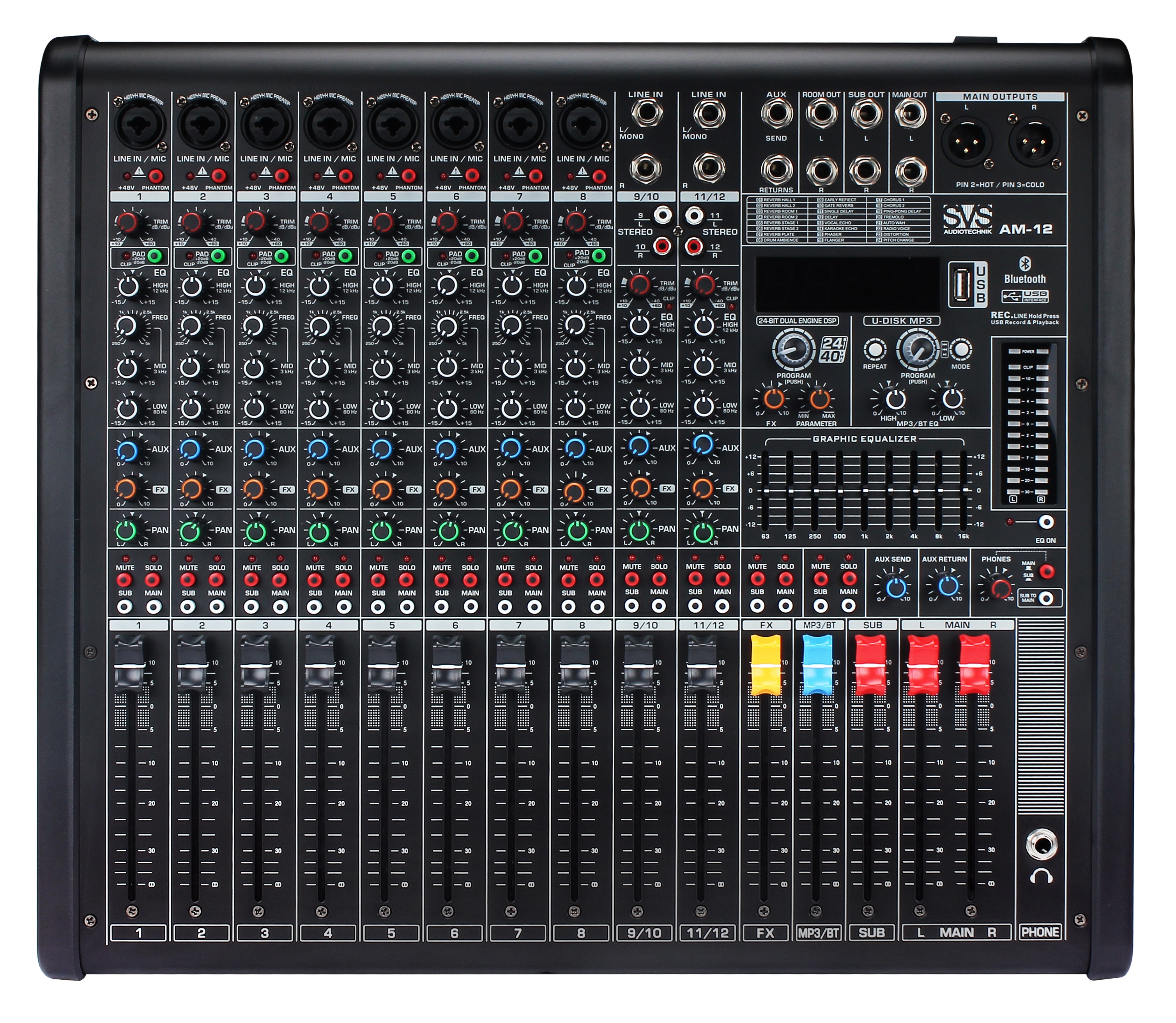 SVS AUDIOTECHNIK MIXERS AM-12 Аналоговый микшерный пульт