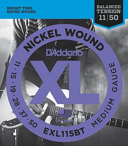 D`ADDARIO EXL115BT NICKEL WOUND Струны для электрогитары 11-50