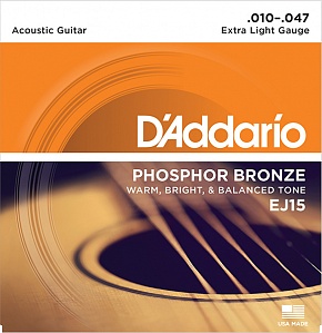D`ADDARIO EJ15 Струны для акустической гитары 10-47