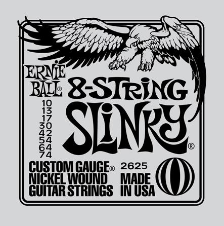 ERNIE BALL P02625 Струны для 8-струнной электрогитары 10-74