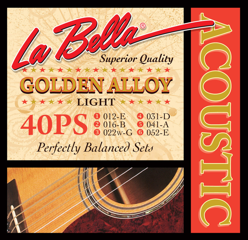 LA BELLA 40PS Струны для акустической гитары 12-52