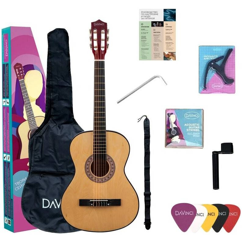 DAVINCI DC-50A NA PACK Классическая гитара, набор