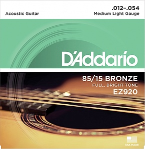 D`ADDARIO EZ920 Струны для акустической гитары 12-54