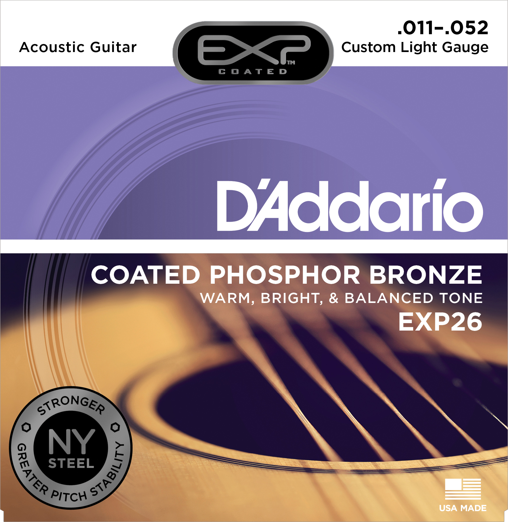 D`ADDARIO EXP26 Струны для акустической гитары 11- 52