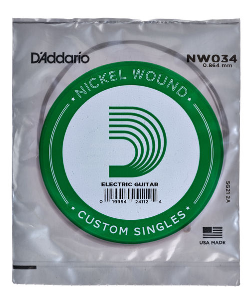 D'ADDARIO NW034 NICKEL WOUND Струна гитарная .034, никель