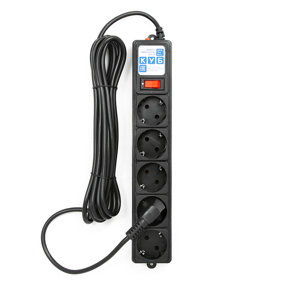 POWER CUBE SPG-B-15-BLACK Фильтр-удлинитель 5м