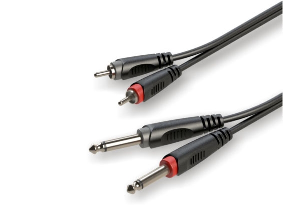 ROXTONE RACC150/2 Кабель 2x6.3мм - 2xRCA,  2м