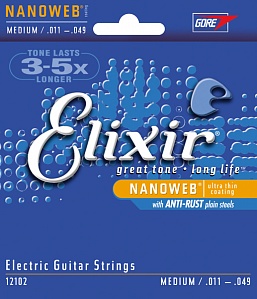 ELIXIR 12102 NANOWEB Струны для электрогитары 11-49