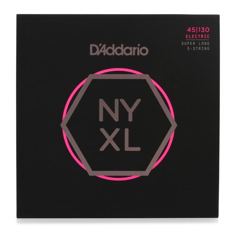 D`ADDARIO NYXL45130 NYXL Струны для 5-струнной бас-гитары 45-130